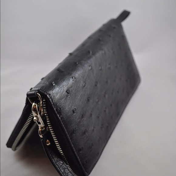 Borlino Ostrich Wristlet Wallet - Picture 8 of 8